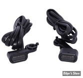 2 - CLIGNOS DRAG SPECIALTIES - LED Handlebar Marker Lights - SPORTSTER 14/22 - CORPS : NOIR / CABOCHON : FUME - L22-0231DMBME