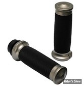 POIGNEES - PERFORMANCE MACHINE - Contour Color Grips - TIRAGE ELECTRONIQUE - NOIR / GUN METAL - 0063-2104M-GU