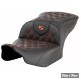 - SELLE SADDLEMAN - ROADSOFA - TOURING 2023UP - LS SEAT - NOIR / COUTURES : ORANGE - 823-07-18203