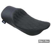 - SELLE SOLO - DRAG SPECIALTIES - LOW-PROFIL - FIXATION EZ-ON - TOURING 97/07 - DOUBLE DIAMOND NOIR - COUTURES : NOIR - SOLAR REFLECTIVE - 0801-1159