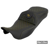 - SELLE SADDLEMEN - ROADSOFA™ DS SEAT - EXTENDED REACH - TOURING 08UP - NOIR / COUTURES : OR - 808-07B-20907