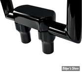 32MM - LA CHOPPERS -  KIT RISERS AVEC PLATINE - Hefty Handlebar Riser & Top Clamp Kit - HAUTEUR : 76.00 MM / 3" - NOIR BRILLANT - LA-7446-03B