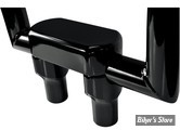 RISERS LA CHOPPERS - KIT RISERS AVEC PLATINE -THREE PIECE RISER KIT - DROIT - HAUTEUR : 76.00 MM / 3" - NOIR BRILLANT - LA-7442-03B