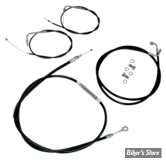 BEACH BAR - KIT CABLES ET DURITE DE FREIN DE GUIDON RALLONGES - SOFTAIL FLST/N/F/FB/C 07/15 - STANDARD - NOIR - LA-8110KT-04B