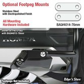KIT SUPPORTS DE REPOSE-PIEDS AUTOROUTE - HONDA GOLDWING 2018/2020 - NATIONAL CYCLE : SUPPORTS -  AMPLITUDE : 76MM - SILVER - BAG#4014-76MM