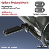 KIT SUPPORTS DE REPOSE-PIEDS AUTOROUTE - HONDA GOLDWING 2018/2020 - NATIONAL CYCLE : SUPPORTS -  AMPLITUDE : 38MM - NOIR - BAG#4015-38MM