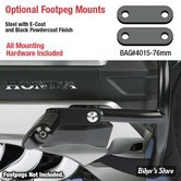 KIT SUPPORTS DE REPOSE-PIEDS AUTOROUTE - HONDA GOLDWING 2018/2020 - NATIONAL CYCLE : SUPPORTS -  AMPLITUDE : 76MM - NOIR - BAG#4015-76MM