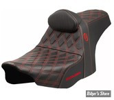 - SELLE DRAG SPECIALTIES - Pro Series SDC - TOURING 2023UP - FINITION : NOIR - COUTURES : ROUGE - ANTIDERAPANTE - SC82307DB4