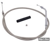 CABLE DE TIRAGE POUR BIGTWIN & SPORTSTER AVEC MIKUNI HSR 42/45 - LONGUEUR :104CM - 1986/1995 - ZODIAC - TRESSÉ GAINÉ