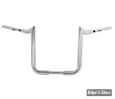 GUIDON 38mm SUR RISERS 25.40MM - HAUTEUR : 40.60CM / 16" - LA CHOPPERS - Grande Prime Ape Hanger - 38MM / 1"1/2 - FLHX 23UP - CHROME - LA-7376-16
