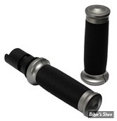 POIGNEES - PERFORMANCE MACHINE - Contour Color Grips - TIRAGE ELECTRONIQUE 23UP - NOIR / GUN METAL - 0063-2105M-GU