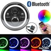 7" - OPTIQUE LED - KURYAKYN - ORBIT PRISM  7" LED HEADLIGHT - AVEC HALO ECLAIRAGE PERSONNALISABLE - 2478