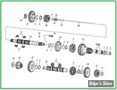 DOC B / Eclate des pieces internes de Boite de Vitesses BigTwin 80/06