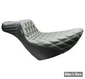 - SELLE DUO - SOFTAIL FXLR / FXLRS / FLSB - LE PERA - TAILWHIP SEAT - DOUBLE DIAMOND - NOIR / COUTURES  : VERTE