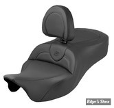 SELLE DUO SADDLEMEN - ROADSOFA KING - AVEC DOSSIER PILOTE - TOURING 08/25 - NOIR/COUTURES NOIR - 808-07B-187SBR