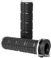 - POIGNEES KURYAKYN - ENIGMA handlebar grip set - TIRAGE ELECTRONIQUE - CHROME- KUR10035-1