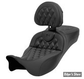- SELLE SADDLEMEN - ROADSOFA™ CF STYLE LS - REACH SEAT - TOURING 08UP - NOIR / FIBRE DE CARBONE - COUTURES : NOIR - AVEC DOSSIER  - 808-07B-207B0