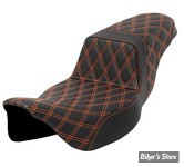 - SELLE SADDLEMEN - EXTENDED REACH STEP-UP SEAT - TOURING 08UP - FULL LS - NOIR / COUTURES : ORANGE - 808-07E-17503