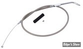 CABLE DE TIRAGE POUR BIGTWIN & SPORTSTER 96UP - LONGUEUR : 86 CM - OEM 56400-96 / 56436-00 - ZODIAC - FINITION : TRESSÉ GAINÉ