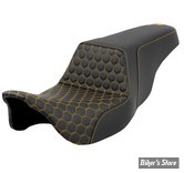 - SELLE SADDLEMEN - STEP-UP™ HC SEAT - TOURING 08UP - NOIR / COUTURES : OR - 808-07B-17707