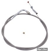 CABLE DE RETOUR POUR BIGTWIN & SPORTSTER AVEC MIKUNI HS 40 - LONGUEUR :104CM - BIGTWIN / SPORTSTER 1996UP - BARNETT - INOX