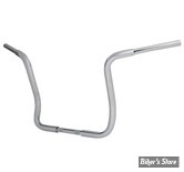 GUIDON 32MM SUR RISERS 25.40MM / GUIDON APEHANGER - HAUTEUR : 35.40CM / 14" - LA CHOPPERS - BAGGER PRIME APE Handlebar - TOURING FLHT/FLHX 96/23 - CHROME - LA-7321-14W