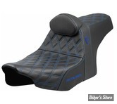 - SELLE DRAG SPECIALTIES - Pro Series SDC - TOURING 2023UP - FINITION : NOIR - COUTURES : BLEUES - ANTIDERAPANTE - SC82307DB1