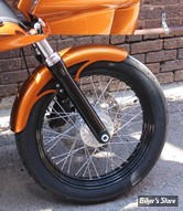 GARDE BOUE AVANT CUSTOM - DYNA 06UP - KLOCK WERKS - TIRE HUGGER SERIES - P-TOM - 19" - PATTES : ALU BRUT