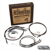 +14" - KIT CABLES ET FAISCEAU DE GUIDON RALLONGES - DYNA FXD 12/17 AVEC ABS - +14 - B30-1122