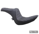 SELLE DRAG SPECIALTIES - PREDATOR III SEAT - SOFTAIL 06/17 (200) - DOUBLE DIAMOND / COUTURES : ARGENT