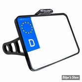 GERMANY - PLAQUE LATERALE -  SOFTAIL 91/07 - HEINZ BIKES - SLIP-INN À LED - FORMAT : 180 X 200 MM - NOIR - HBSKZ-FL-07