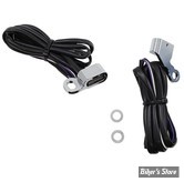 2 - CLIGNOS DRAG SPECIALTIES - LED Handlebar Marker Lights - SOFTAIL 00/14 / DYNA 99/17 / SPORTSTER 96/03 - CORPS : CHROME / CABOCHON : FUME - L22-0230DCME