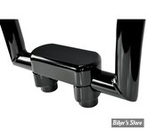 RISERS LA CHOPPERS - KIT RISERS AVEC PLATINE -THREE PIECE RISER KIT - DROIT - HAUTEUR : 38.00 MM / 1.5" - NOIR BRILLANT - LA-7442-01B