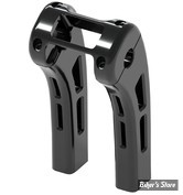 POUR GUIDON DE Ø 25,40 MM - MAGNUM STERLING CHROMITE - SOFTAIL M8 18UP - Ghost Risers - HAUTEUR : 20.30 CM / 8" - SOFTAIL CLAMP - ANODISE NOIR - 4R-0108