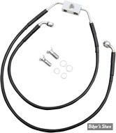 DURITE DE FREIN AVANT - DYNA FXDWG 12/17 ABS - LONGUEUR : +6 " (76CM / 29" 3/4) - OEM 42940-12 - INOX / NOIR - 612138-6BLK