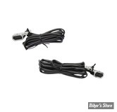 1 - CLIGNOS DRAG SPECIALTIES - LED Handlebar Marker Lights - TOURING 09/16 / FLSS 16/17 / V-ROD 09/17 - CORPS : CHROME / CABOCHON : FUME - L22-0229CMENU