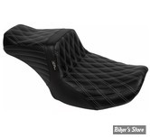 - SELLE LE PERA - TAILWHIP SEAT - TOURING 2023UP - DOUBLE DIAMOND - NOIR / COUTURES : GRISE - LV-587DD-GY01