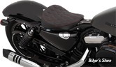 - SELLE DRAG SPECIALTIES - BOBBER SOLO - SPORTSTER 10/22 - NOIR - DOUBLE DIAMOND / COUTURES : ROUGE - 0804-0741