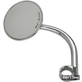 Ø GUIDON : 25,40MM / 1" - RETRO ROND - BILTWELL - UTILITY ROUND MIRROR - ECE - FINITION : CHROME - 6503-501-531 
