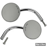 RETRO ROND - BILTWELL - UTILITY MIRROR ROUND PERCH MOUNT - CE - FINITION : CHROME / CÔTÉ : GAUCHE ET DROIT - LA PAIRE - 6503-400-532