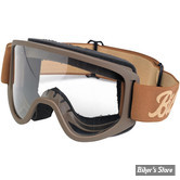 LUNETTES MOTO - BILTWELL - MOTO 2,0  - BOLTS - VERRES : TRANSPARENTS - COULEUR : MARRON / CHOCOLAT - 2101-5801-012