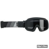 LUNETTES MOTO - BILTWELL - OVERLAND 2.0 TRI-STRIPE BLACK - COULEUR : NOIR / GRIS