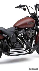 ECHAPPEMENT - COBRA - SOFTAIL 18UP FLDE DELUXE / FXLR LOW RIDER / FLSL SLIM / FXBB STREET BOB - SPEEDSTER SHORT 909 - CHROME - 6712