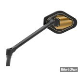  RETROVISEUR - DRAG SPECIALTIES / GILLES TOOLING - ADJUSTABLE MIRROR - TIGE LONGUE - NOIR / OR - CÔTÉ : GAUCHE - M03-12-L-BDG