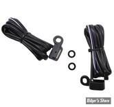 2 - CLIGNOS DRAG SPECIALTIES - LED Handlebar Marker Lights - TOURING 09/16 / FLSS 16/17 / V-ROD 09/17 - CORPS : NOIR / CABOCHON : TRANSPARENT - L22-0229DMBE