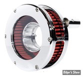 FILTRE A AIR FEULING - TOURING 08/16 / SOFTAIL 16/17 / DYNA FXDLS 16/17 - BA AIR CLEANER KIT - SLIM CLEAR OUTER COVER  - FILTRE ROUGE / CHROME - 5458-S