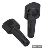 RISERS ZODIAC / FUSION II - HAUTEUR : 127MM - RISERS ZODIAC - FUSION II FAT BAR TETE OVAL  - LISSE - HAUTEUR : 5" (12.5CM) - NOIR