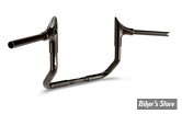 GUIDON - HAUTEUR : 30.40CM / 12" - ZARD - BULL HANDLEBAR - 32MM / 1"1/4 - FLHX / FLHT 2006/2026 - CHROME NOIR - ZHD117F100-CB