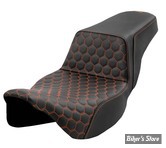 - SELLE SADDLEMEN - STEP-UP™ HC EXTENDED REACH - TOURING 08UP - NOIR / COUTURES : ORANGE - 808-07B-17803
