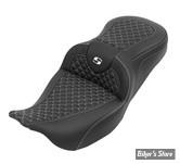 - SELLE SADDLEMEN - ROADSOFA™ DS SEAT - TOURING 08UP - NOIR / COUTURES : BLANCHES - 808-07B-20806